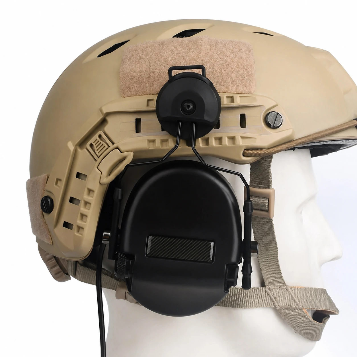 Z3AD Peltor ARC Rail Adapter shown installed on a helmet