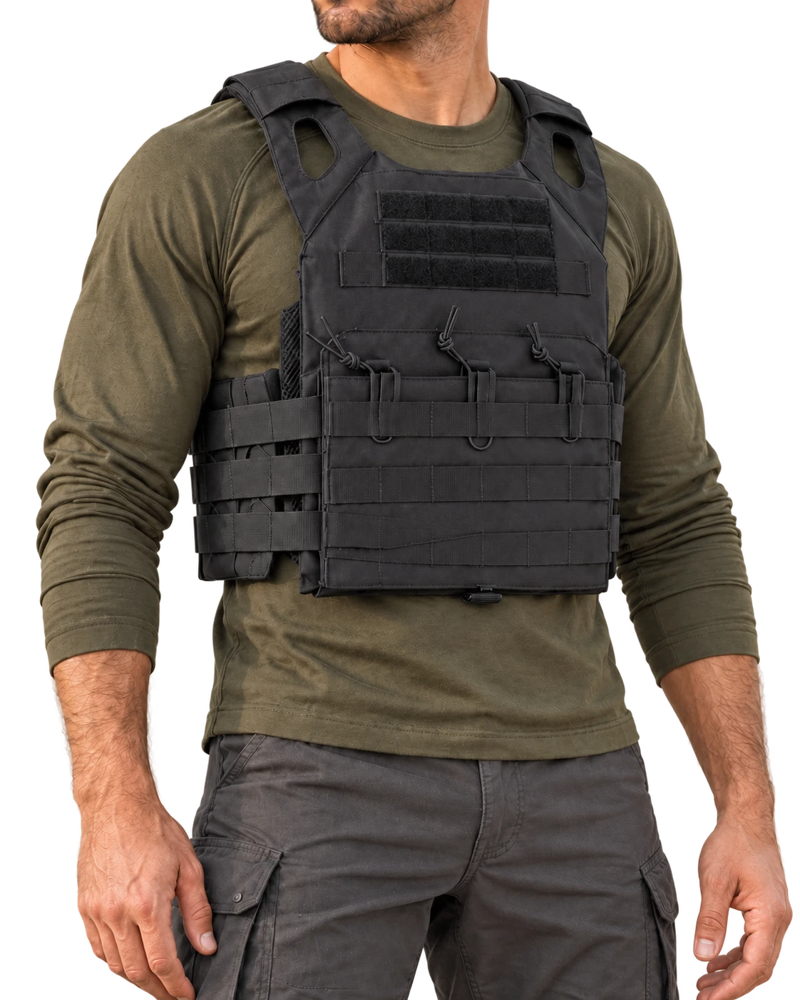 JPC-Style Tactical Vest shown on a model