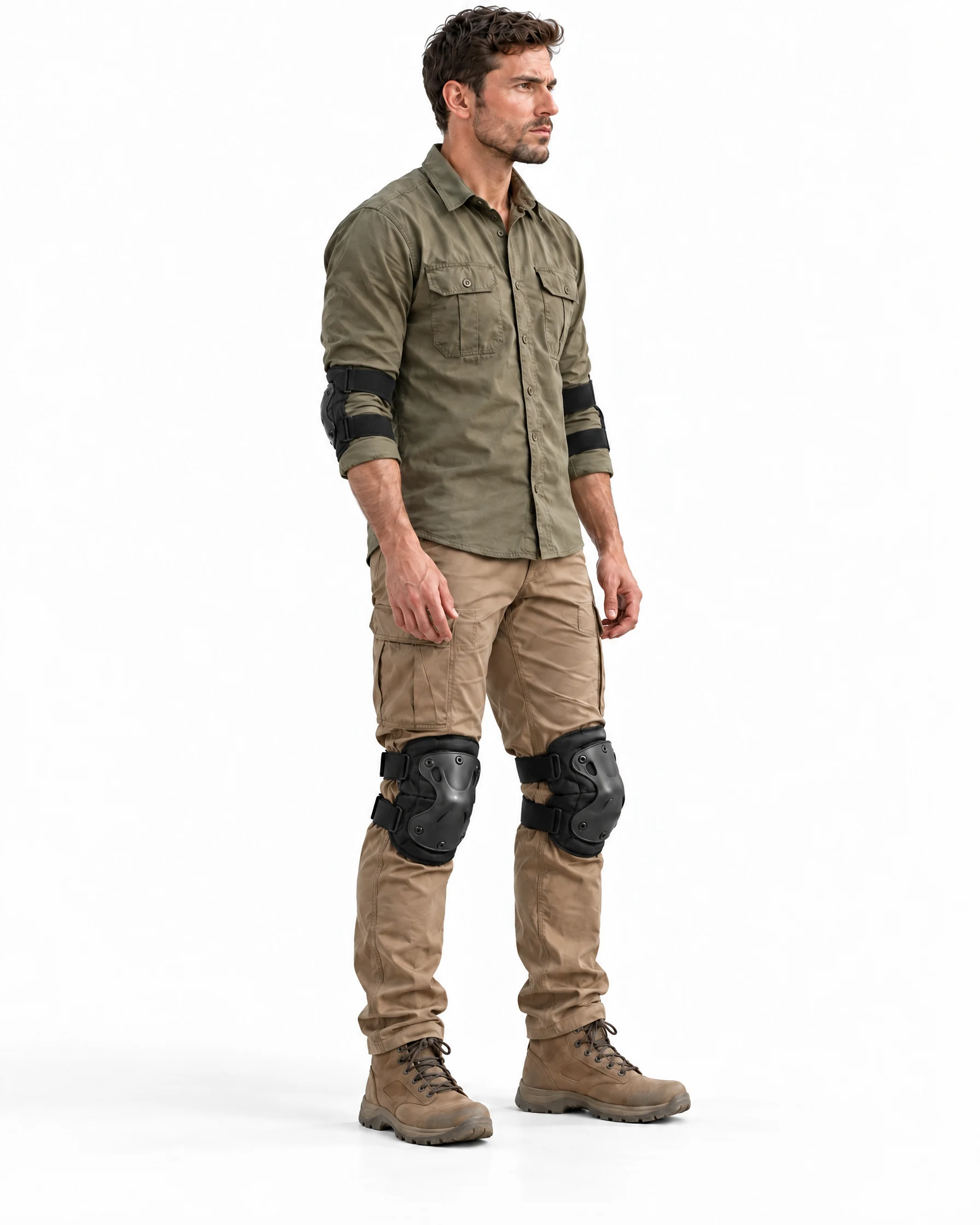 Knee & Elbow Pad Set shown on a model