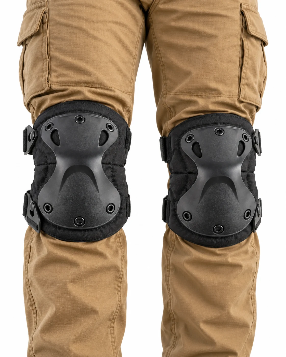 Black knee pad close-up